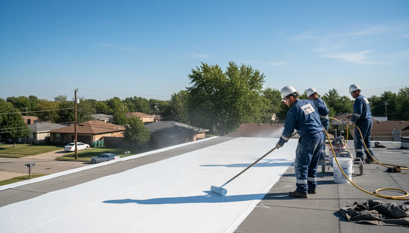 Commercial roof coating in Forestdale, RI near me